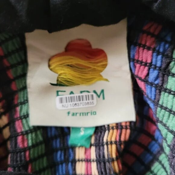 Farm Rio Pipa Stripes multi color Midi Long Dress size S - Picture 9 of 12